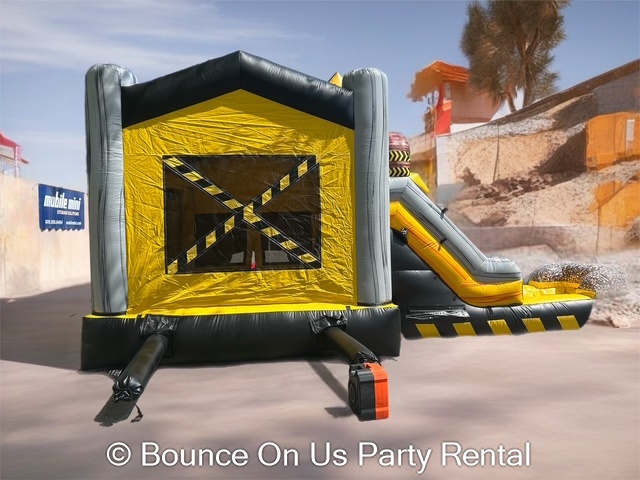 Bulldozer Construction Wet/Dry Combo - Bounce House & Inflatable Hire ...